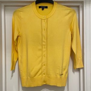 Ellen Tracy Sunshine Yellow Sweater Cardigan S